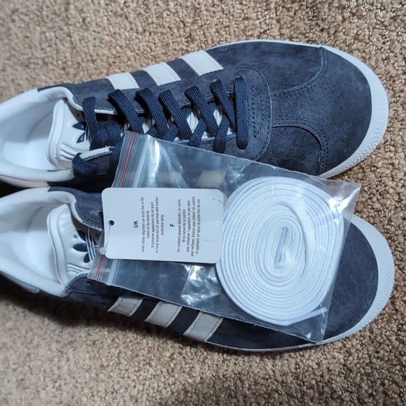 Adidas Gazelle Navy White Suede Sneakers Women's - Picture 3 of 9